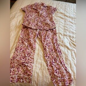 J. Crew Pink Floral Pajama Set